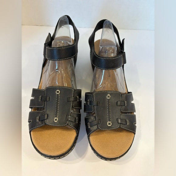 Clarks Delano Nila brown leather open toe sandals size 9 - Picture 11 of 11